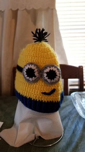 Handmade minion beanie