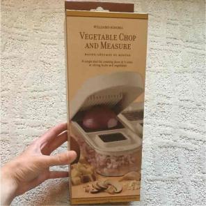 Vegetable chop and measure