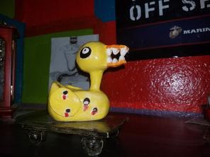 Ceramic duck and stationary board