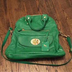 Emma Fox Kelly Green Leather Crossbody