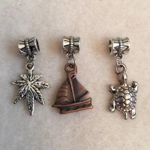 Set Of 3 Bracelet Charms