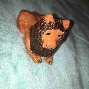 Clay Lion Sculpture