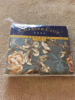 Charter Club King Bedskirt Floral New