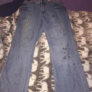Walt Disney decorated jeans