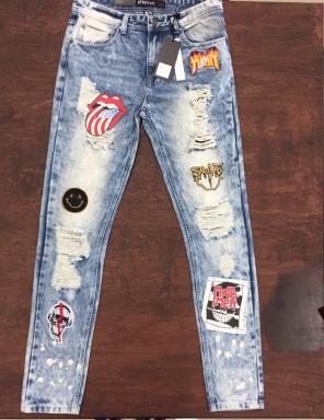 Black Keys Patch Jeans Sz 32x32