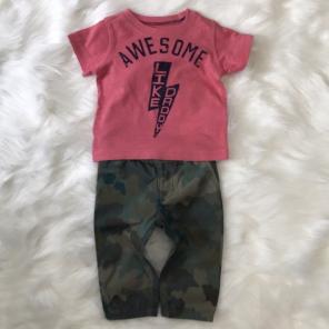 6/12M Gap Camo Pants Carter's Shirt