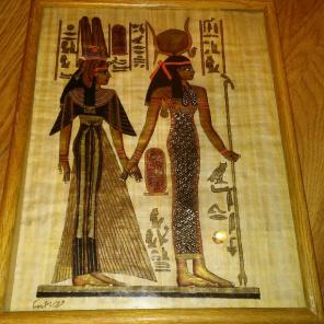 Egyptian papyrus paper painting