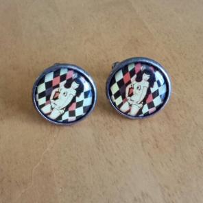 Pin up girl cuff links