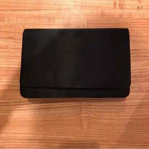 Black clutch with mirror inside