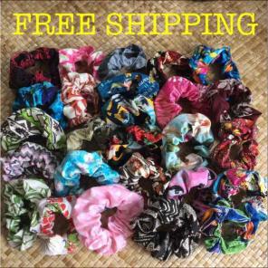 Hawaiian print Hair Scrunchies/ ties