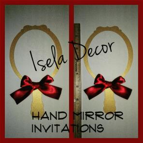 Hand mirror invitations