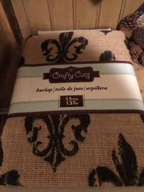Burlap (Fleur-de-lis Pattern) 1.5 Yards