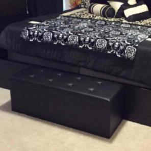 Faux Leather Storage Coffee table Bed
