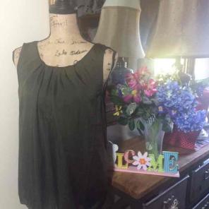 Ann Taylor Loft Olive Green Sleeveless