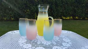 Vintage Anchor Hocking blendo glass set