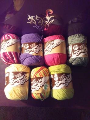 NEW!! 100% cotton yarn (7 skeins) Lot