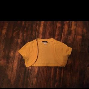 Girls Yellow Bolero Sweater