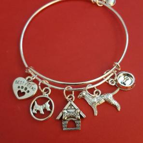 Dog Lover Themed Charm Bracelet