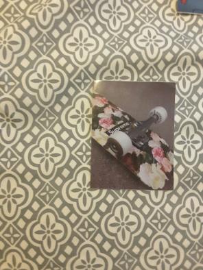 Floral skateboard supreme sticker