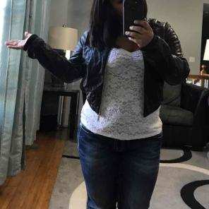 Sexy faux leather jacket