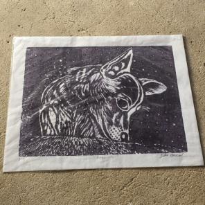 Chihuahua Linocut Print