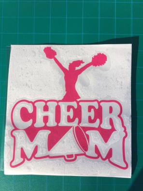Sports Mom Vinyl Car Decal Cheer Soccer