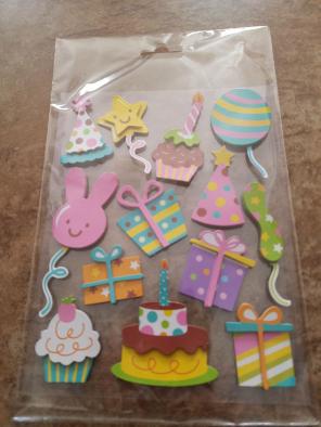 Scrapbook stickers birthday