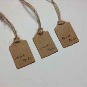 Kraft handmade tags with string