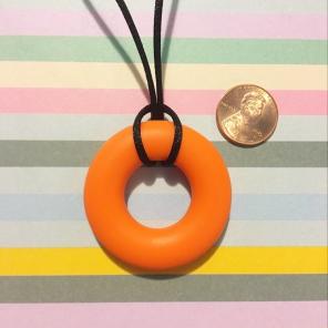Orange Teething Stim Chew necklace