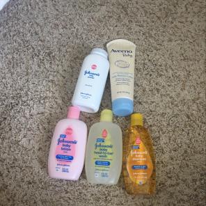 Baby Wash Set W/ Aveeno Lotion Added.