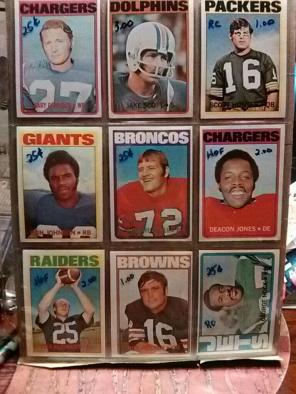 1972 Topps Football cards set #4