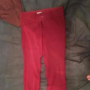 Burgundy trousers