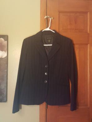 Rafaella Black Pin Striped Blazer Size 6
