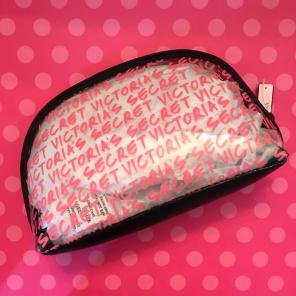 VS CLEAR LOGO COSMETIC BAG