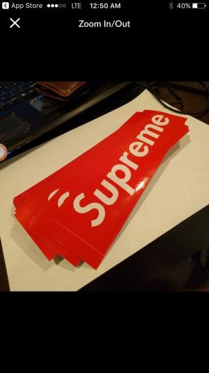 2 Supreme Box Logo Sticker Red Skate