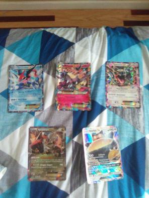 Five jumbo pokemon cards