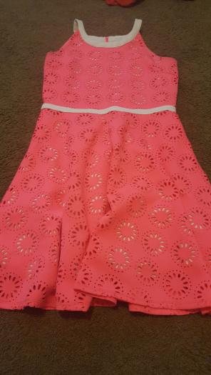 KC Parker Girls Dress Pink White 16