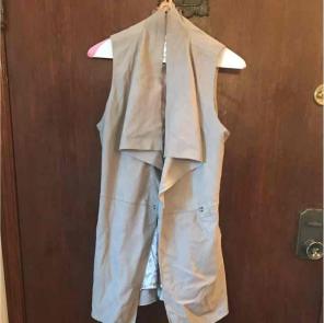 Grey leather vest