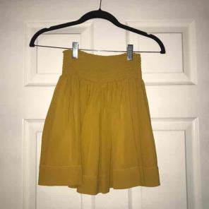 Banana Republic Yellow Full Mini Skirt