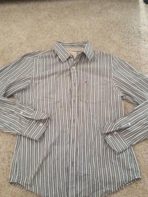 Hollister striped oxford dress shirt XL