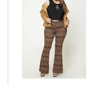 Flared Chevron Pants