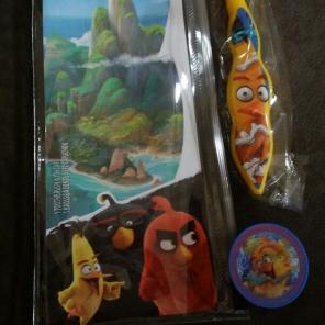Angry Bird Toothbrush Cap Travel Bag Set