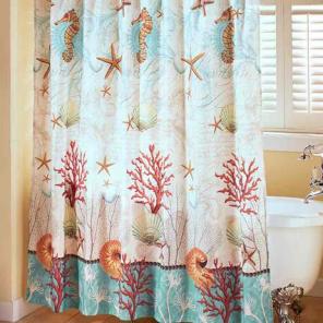 Fabric Shower Curtain Bath Bathroom