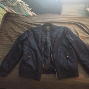 Navy Blue Bomber Jacket