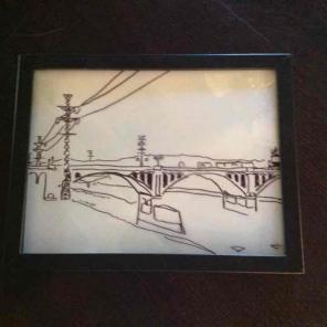 Hand designed art in frame