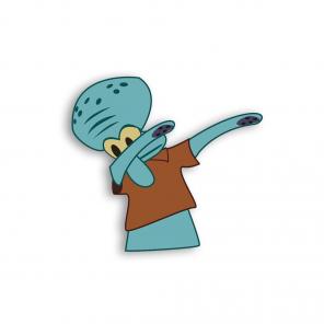 Squid ward Dabbing Fridge Magnet