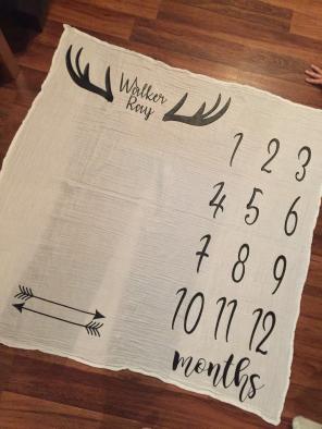 Milestone Blanket & Newborn Onesie!