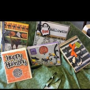 5 Halloween Cards And Envelopes