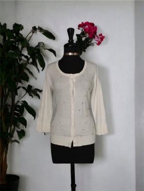 Dana Buchman Embroidered Cardigan