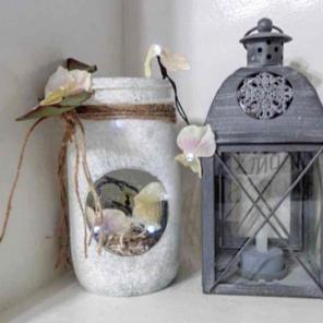Shabby chic Rustic mason jar